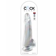 Realistické dildo Pipedream King Cock Clear TPE Transparentná