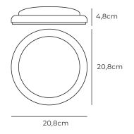 Nástenná Lampa EDM 32447 Biela Plastické F 18 W 120 W 1820 Lm Pohybové Čidlo Snímač svetla Okrúhly (