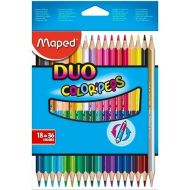 Farbičky Maped Duo Color' Peps Viacfarebná 18 Kusy Dvojitá špička (12 kusov)