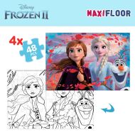 Detské puzzle Frozen Obojstranný 4 v 1 48 Kusy 35 x 1,5 x 25 cm (6 kusov)