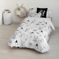 Obliečky Nordic Looney Tunes Looney B&W Biela black 175 Nite 260 x 240 cm