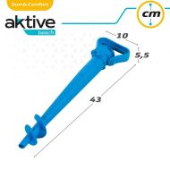 Kolík na slnečník Aktive Pláž Plastické 10 x 43 x 5,5 cm (24 kusov)