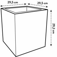 Kvetináč Elho Čierna Ø 29 cm Plastické Hranatý Moderný