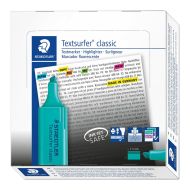 Svietiaci zvýrazňovač Staedtler Textsurfer Classic Tyrkysový (10 kusov)