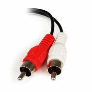 Kábel Audio Jack (3,5 mm) na 2 RCA Startech MUFMRCA Čierna 0,15 m