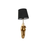 Nástenná lampa Home ESPRIT Čierna Zlatá Kôň 220 V 18 x 21,5 x 50,5 cm (2 kusov)