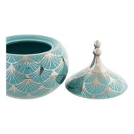 Šperkovnica DKD Home Decor Porcelán Tyrkysový 14 x 14 x 17 cm