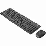 Klávesnica a bezdrôtová myš Logitech MK295 Francúzština Čierna Sivá AZERTY