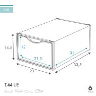 Stackable shoe box Max Home Biela 6 kusov Polypropylén ABS 23 x 14,5 x 33,5 cm