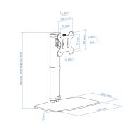 Držiak monitoru TooQ DB1127TN-W 17"-27"