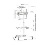 Držiak na televíziu TM Electron 37"-70" 50 kg