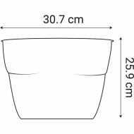 Kvetináč EDA zelená Ø 30 cm Plastické Ovál Moderný