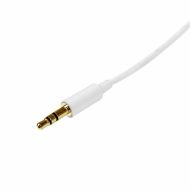 Kábel Audio Jack (3,5 mm) Startech MU1MMMSWH Biela 1 m