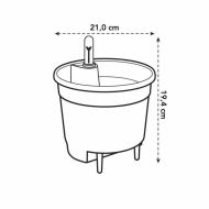 Kvetináč Elho Čierna Polypropylén Okrúhly Moderný ? 21 cm 21 cm