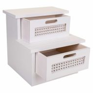 Stolička Alexandra House Living Biela Drevo z Paulonie Drevo MDF 34 x 34 x 34 cm Schody