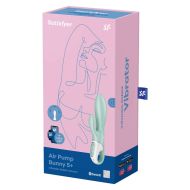 Vibrátor pre dvojicu Dual Stimulation Satisfyer Air Pump Bunny 5 zelená