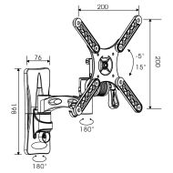 Držiak na televíziu TM Electron 25 kg 10"-32"