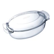 Kuchynská Misa Pyrex Classic Vidrio Transparentná Sklo Oválny 39 x 23 x 15 cm S vrchnákom (3 kusov)