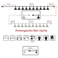 Girlanda z LED svetiel Chateau E27 23 x 22 x 12 cm