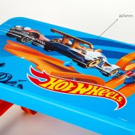 Sada detský stolík a košík Hot Wheels Modrá Oranžová Plastické 69 x 42 x 79 cm