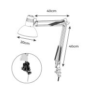 Stolná lampa EDM Melbourne E27 60 W Flexo/Stolná lampa Biela Kov 24 x 98 cm