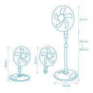 Ventilátor EDM 33530 Biela 45 W 3 v 1