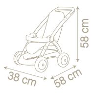 Kočík pre bábiky Smoby Stroller (58 cm)