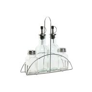 Dochucovacia sada Home ESPRIT Transparentná Kov Sklo 300 ml 22,5 x 6 x 23 cm