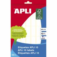 Nálepky Apli APLI 10 Biela Papier 10 Listy 12 x 30 mm (10 kusov)