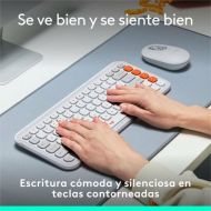 Klávesnica Logitech Pop Icon Biela Španielska Qwerty QWERTY