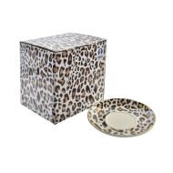 Čajová kanvica DKD Home Decor Leopard Sklo Porcelán Gaštanová Transparentná Biela (2 kusov)