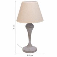 Stolná lampa Alexandra House Living Biela Sivá Kov Látka 220-240 V 25 x 46 x 25 cm