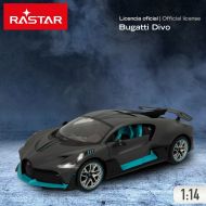 Auto na diaľkové ovládanie Bugatti Divo 1:14 Tmavo-sivá (2 kusov)