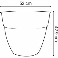 Kvetináč EDA zelená Ø 52 cm Plastické