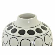 Váza DKD Home Decor Porcelán Čierna Biela Moderný Kruhy 16 x 16 x 18 cm