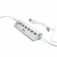 USB rozbočovač Nilox NXHU7ALU2 Sivá