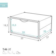 Stackable shoe box Max Home Biela 6 kusov Polypropylén ABS 35 x 18,5 x 27 cm