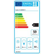 Konvenčný odsávač pár Cata V6000X/A 490 m3/h Oceľ (60 cm)