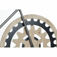 Nástenné hodiny DKD Home Decor 108 x 6,4 x 63,5 cm Prírodná Čierna Bicykel Kov Drevo MDF