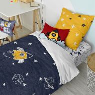 Sada poťahov na periny HappyFriday Mr Fox Starspace Viacfarebná 80 cm posteľ 2 Kusy