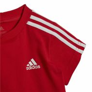 Športová súprava pre bábätká Adidas Three Stripes Červená