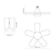 Led baterka EDM 98909 45 W E27 4265 Lm Viacsmerová (6500 K)