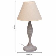 Stolná lampa Alexandra House Living Biela Sivá Kov Látka 220-240 V 23 x 46 x 23 cm