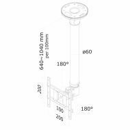 Držiak na televíziu Neomounts FPMA-C200BLACK 40" 20 kg