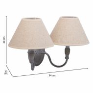 Nástenná lampa Alexandra House Living Biela Sivá 220-240 V 23 x 28 x 34 cm