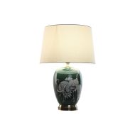 Stolná lampa Home ESPRIT Biela zelená Tyrkysový Zlatá Keramický 50 W 220 V 40 x 40 x 59 cm