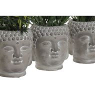 Okrasná rastlina Home ESPRIT Polyetylén Cement Buddha 10 x 10 x 21 cm (3 kusov)