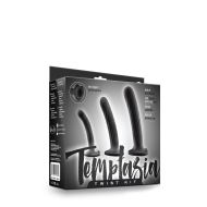 Dildo Blush Temptasia Čierna 3 Kusy