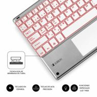 Klávesnica a touchpad Subblim SUB-KBT-SMBT50 Striebristý Španielska Qwerty QWERTY