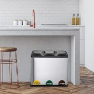 Odpadkový kôš na recyklovanie Kitchen Move Zoe Striebristý S pedálom